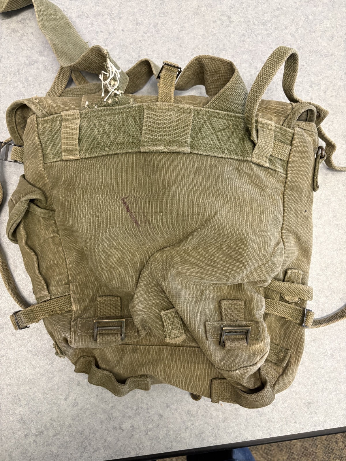 WW2 Era Authentic US Military M1945 Upper Combat Field Pack Backpack