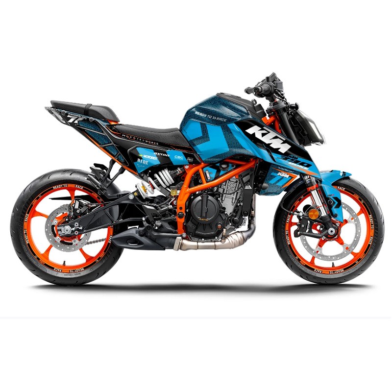 Full System Carbon Muffler Exhaust Link Pipe Modified For Duke 250 390 2025 2026