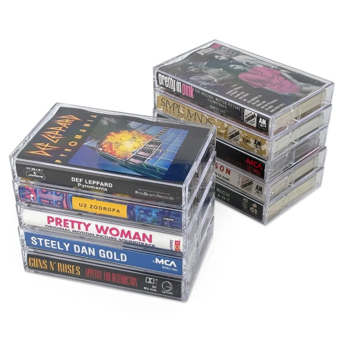 (10-Pack) BCW Cassette Cases - Crystal Clear Brand New Empty Cassette Tape Cases