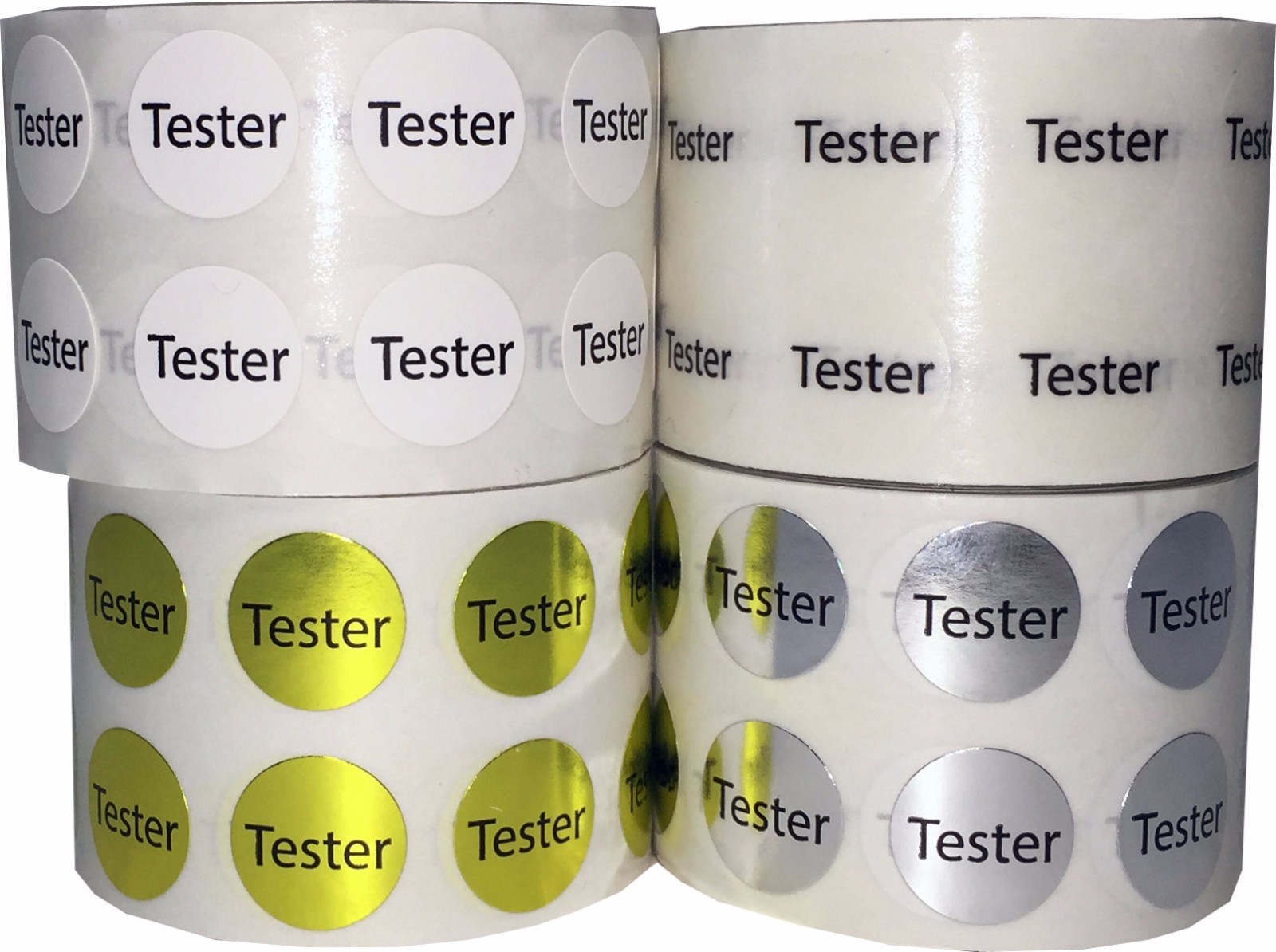 Circle Tester Stickers | 1/2 Inch Round - 1000 Pack | Pick One Color