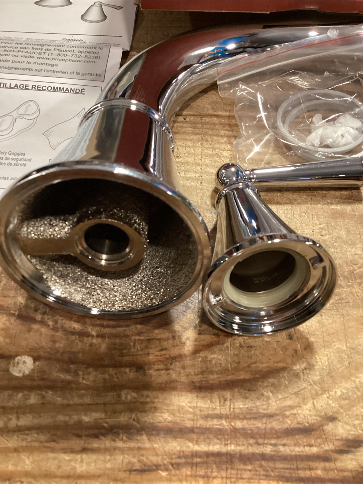 Pfister Saxton 2-Handle Deck-Mount Roman Tub Faucet Trim Kit Polished Chrome New