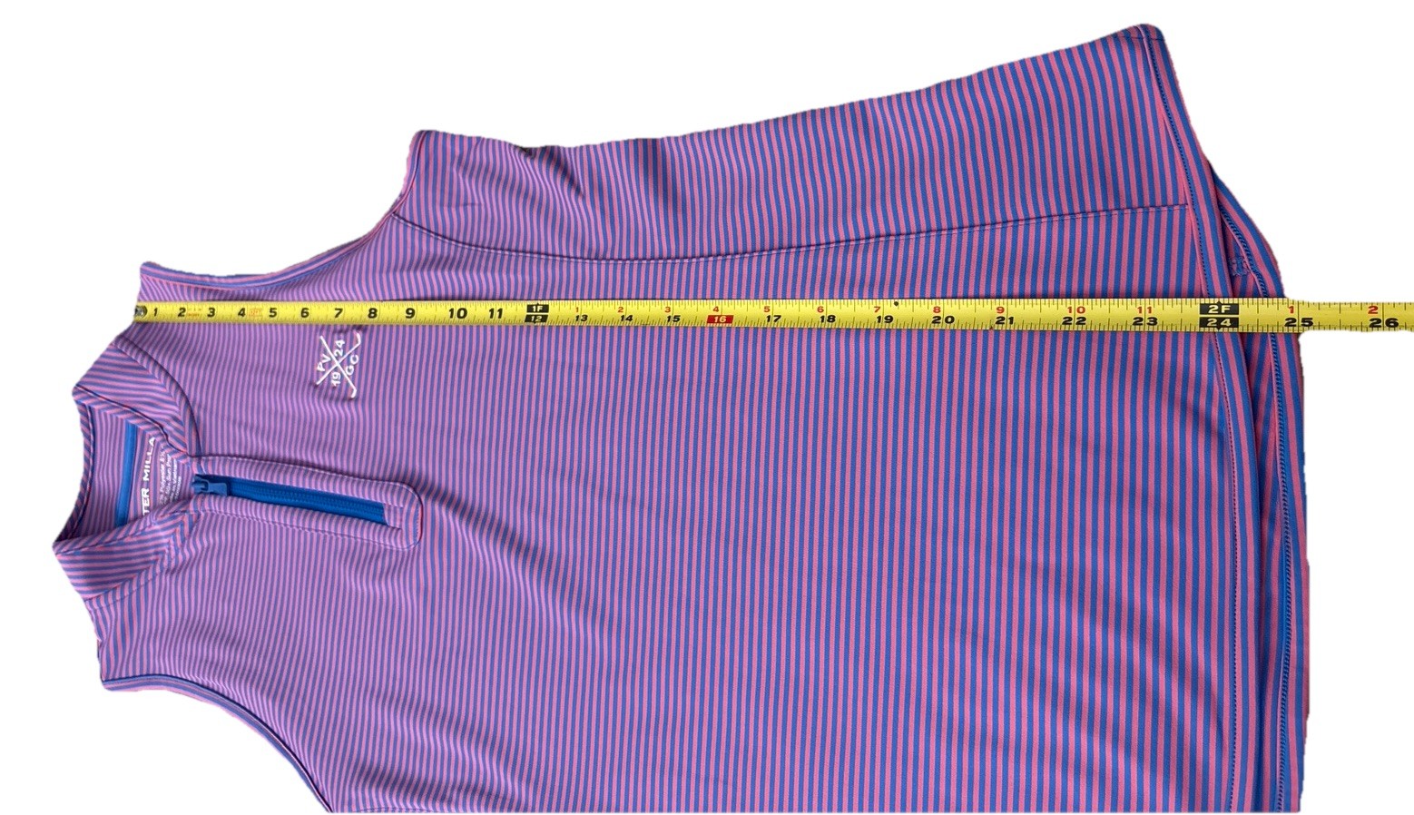 NEW Peter Millar Women's Vista Stripe Shirley Sleeveless Golf Polo Pink Blue XS