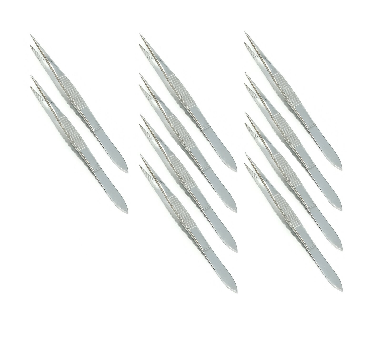 10 Stainless Steel Splinter Forceps Tweezers Fine Point 3.5" Surgical Instrument