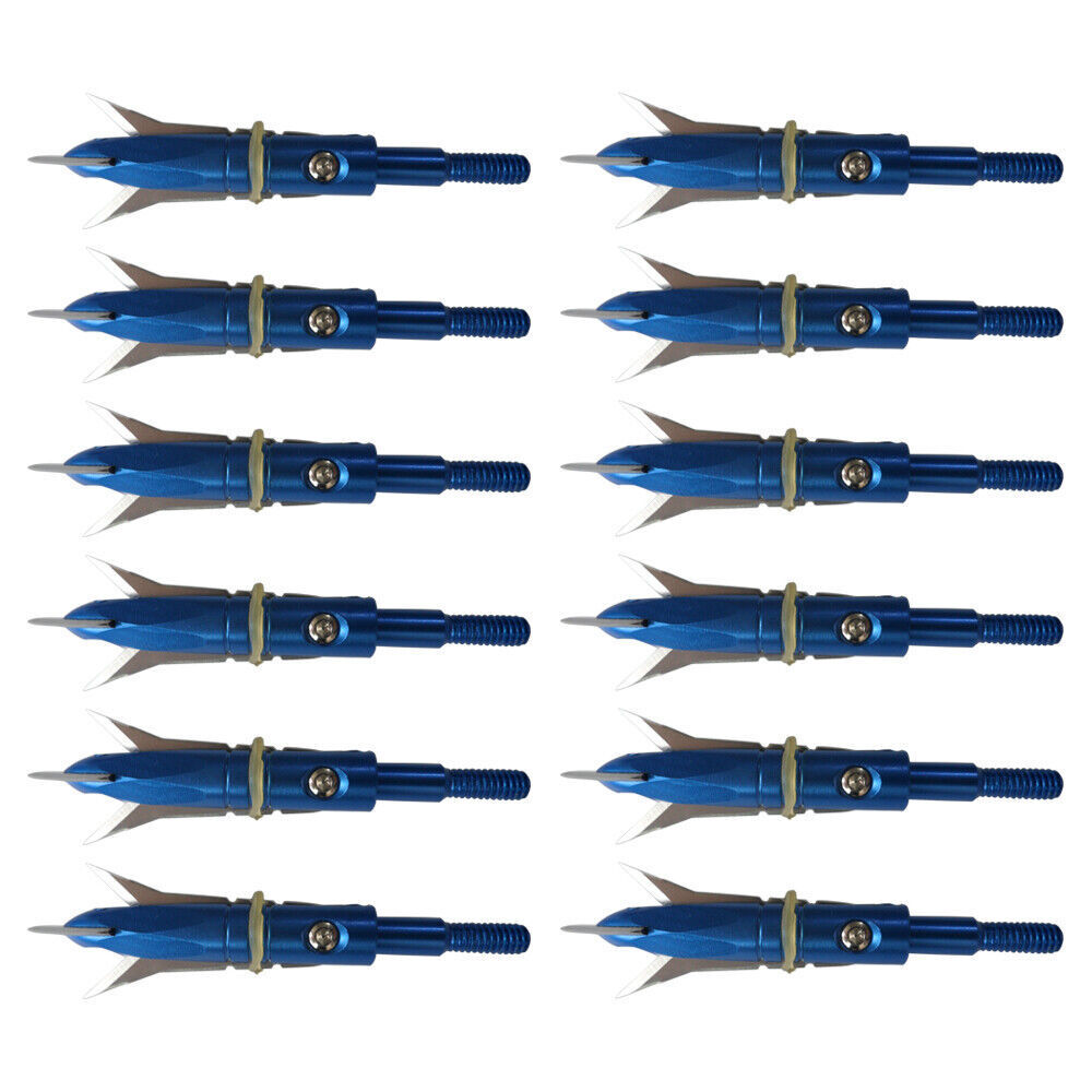 12Pcs 100 Grain 2 Blade Archery Crossbow Broadheads Compound Bow Arrowheads Tips
