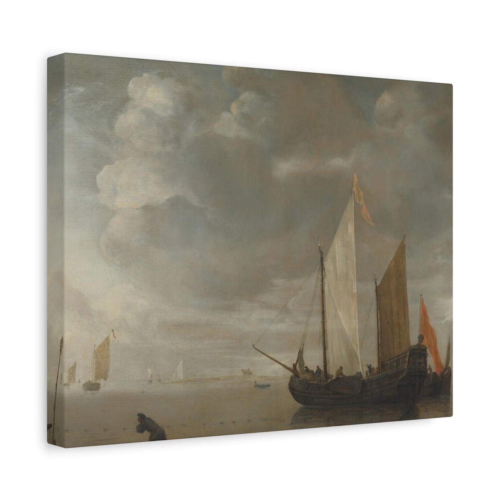 Hendrick Jacobsz. Dubbels - Kalme zee - 1650 - 1676 - Canvas Wall Art