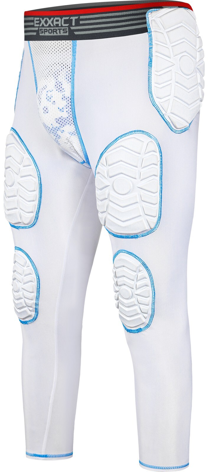 Exxact Sports Combat 7 Pad Adult Football Compression Tights, Padded Leggings