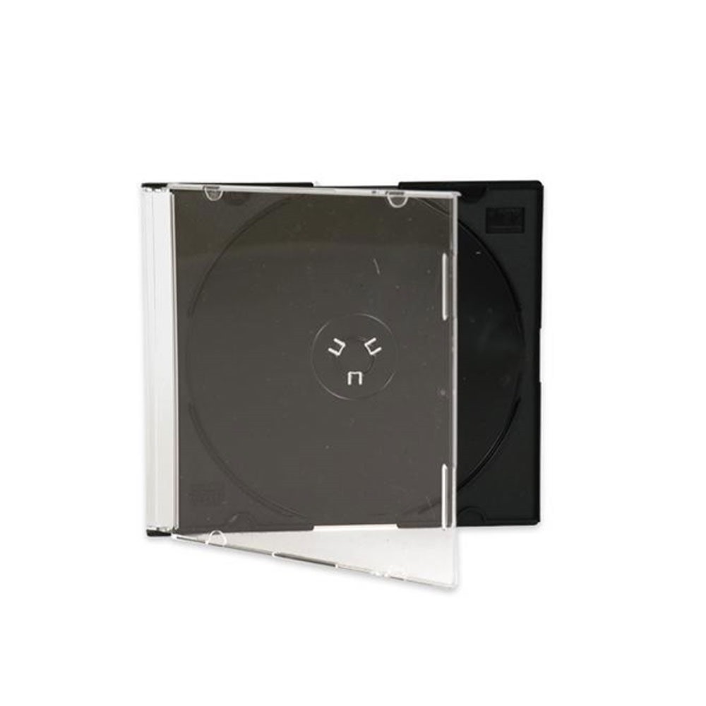 200 Slim 5.2mm Single Black CD Disc Storage Jewel Case
