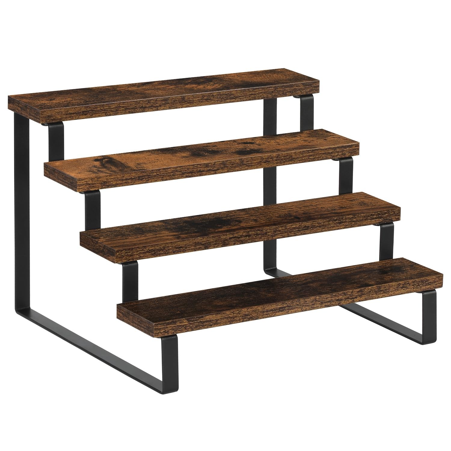 Wooden Display Riser Stand, Tiered Perfume and Cologne Organizer Stand, 4 Tier S