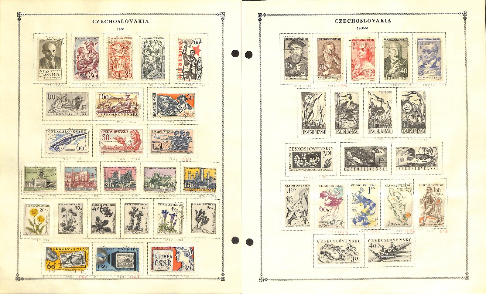 Czechoslovakia Stamp Collection on 60 Scott International Pages, 1918..1996 (BA)