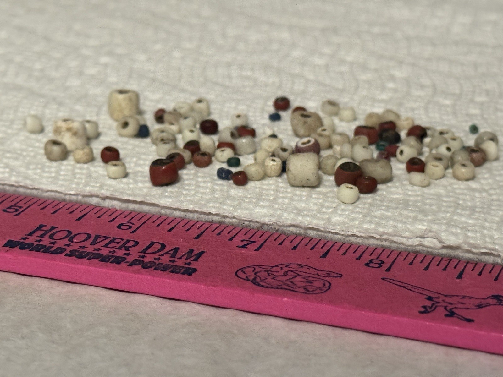 LOT OF 106 ANTIQUE CALIFORNIA TRADE BEADS FOUND BETWEEN AUBURN & PLACERVILLE