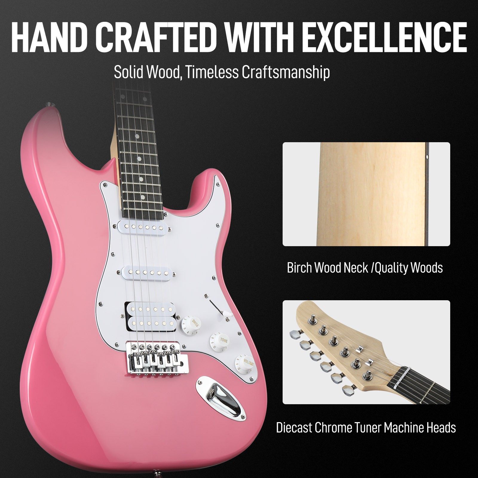 Ktaxon GST Electric Guitar Kit for Beginner with 5W AMP for Student Gift