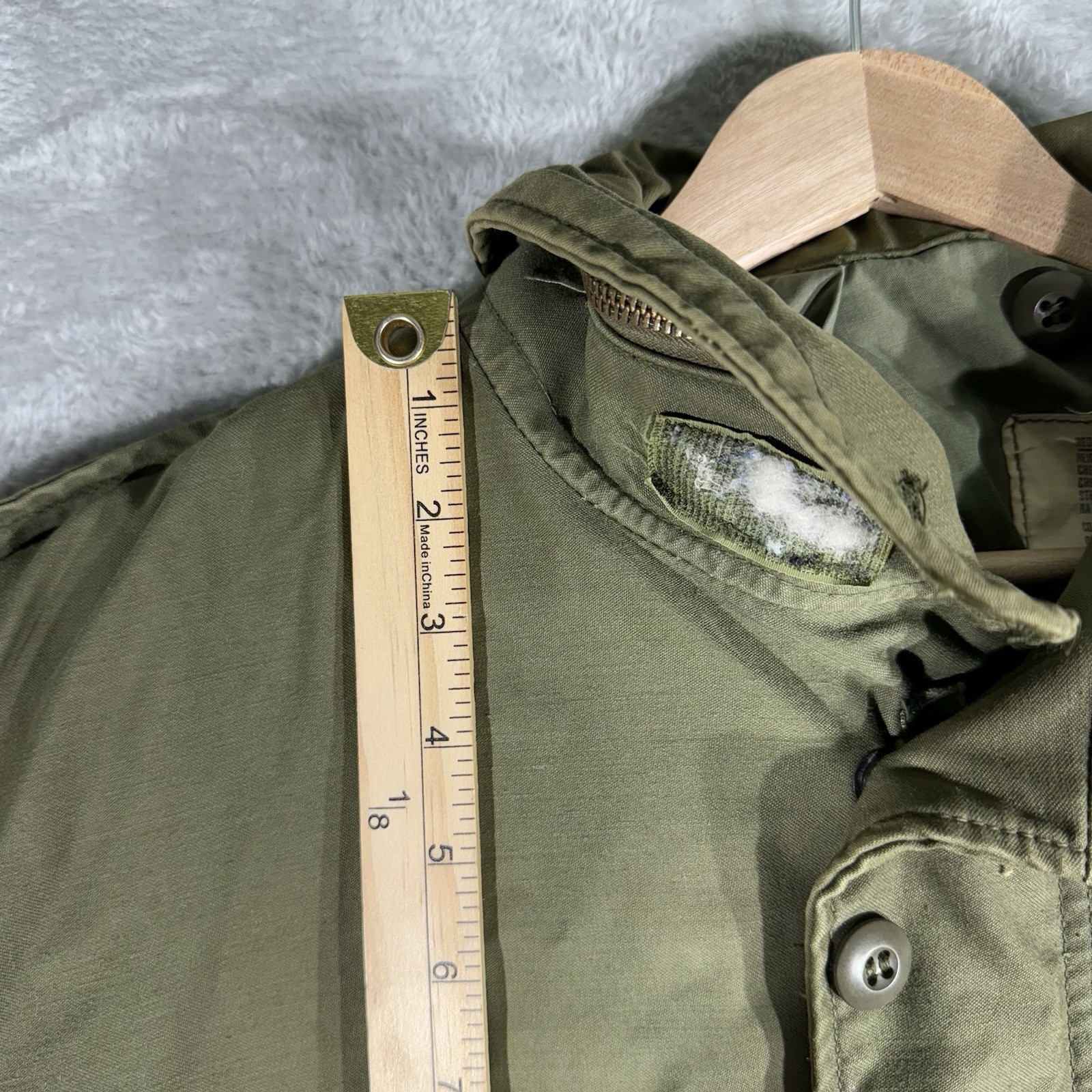 VTG US Military Jacket Mens Medium LONG Green OG-107 Cold Weather Field Coat 80s