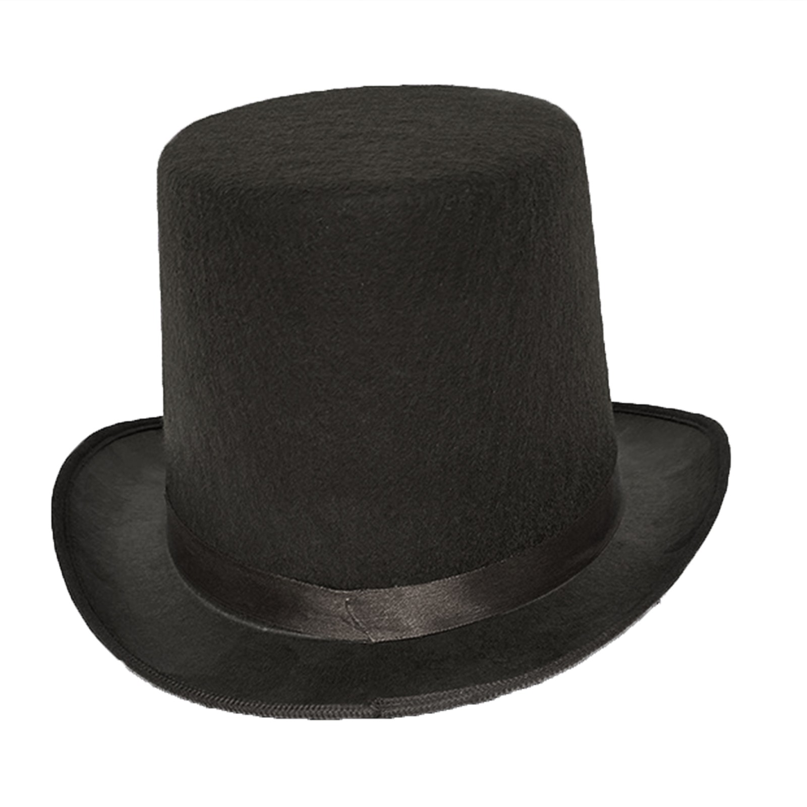 1Pcs High Top Hat Rolled Brim Solid Color Top Cap Tuxedo Magician Gentlemen Hat