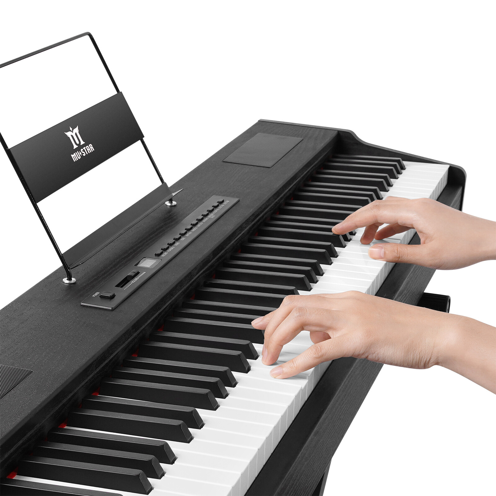 Black 88Key Full Weighted Hammer Action Digital Piano Keyboard w/Pedal,Stand,Bag