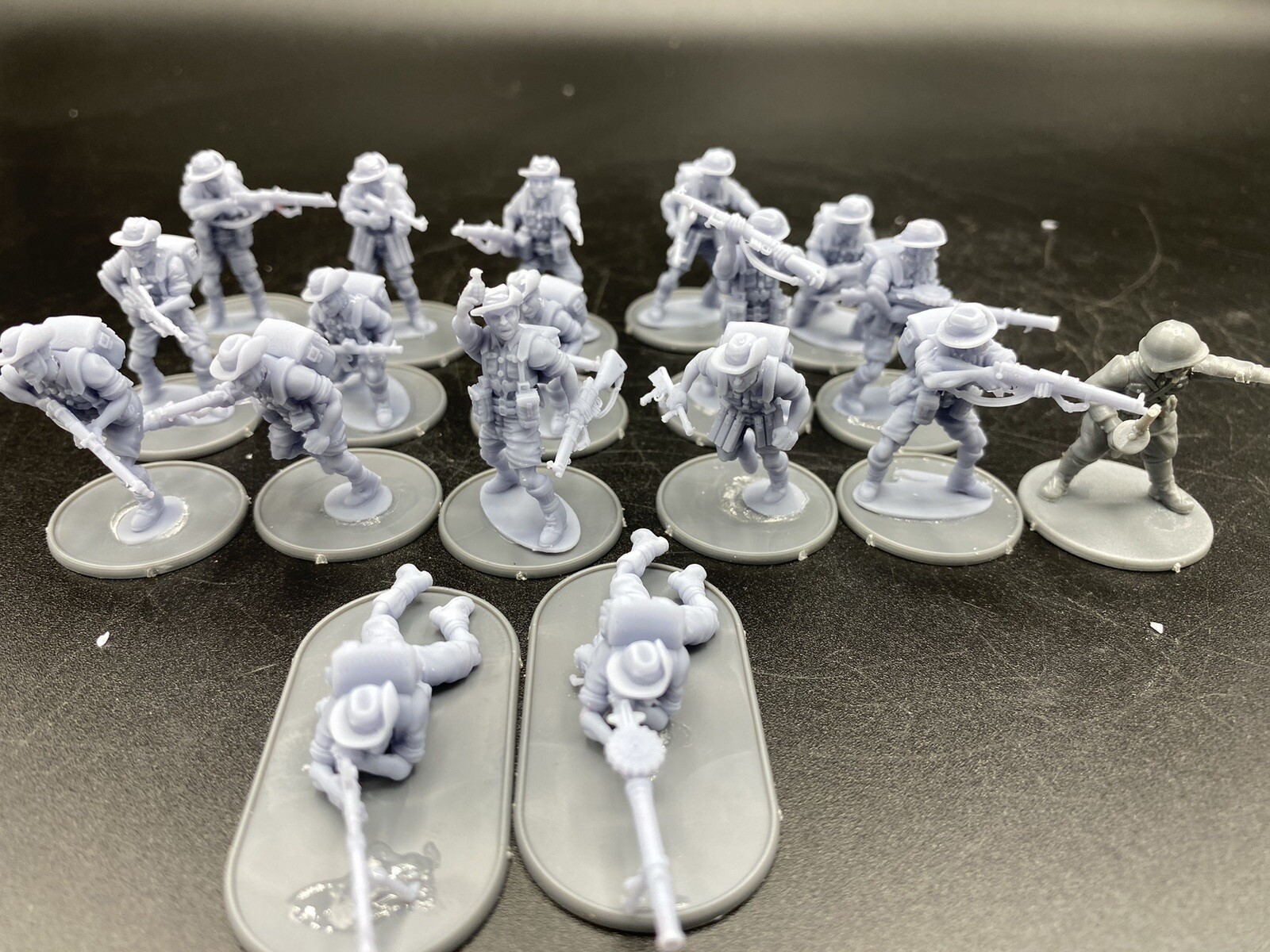 28mm, 3D Printed, WW2, Australians Infantry (17), Bolt Action.