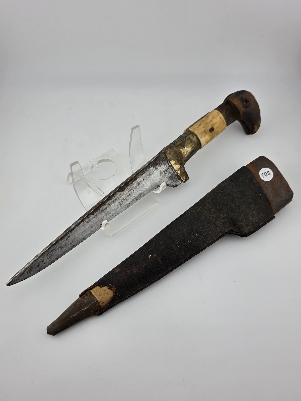 Original Victorian Afghan Khyber Pass Chura Dagger with Scabbard circa 1840