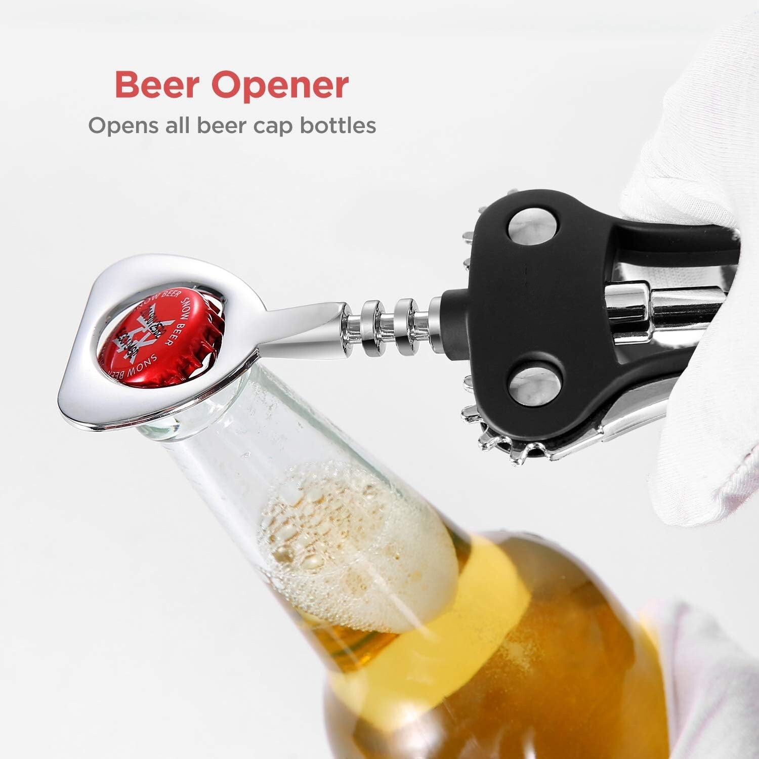 Wing Corkscrew,Ilyever Premium Wine Opener，Heavy duty,Multifunctional Corkscrew