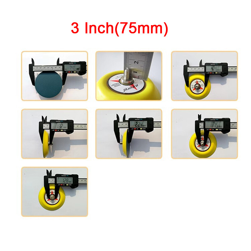 2/3 inch 50/75mm Sanding Polishing Backing Pad M6 M8 Thread for Discs Air Sander