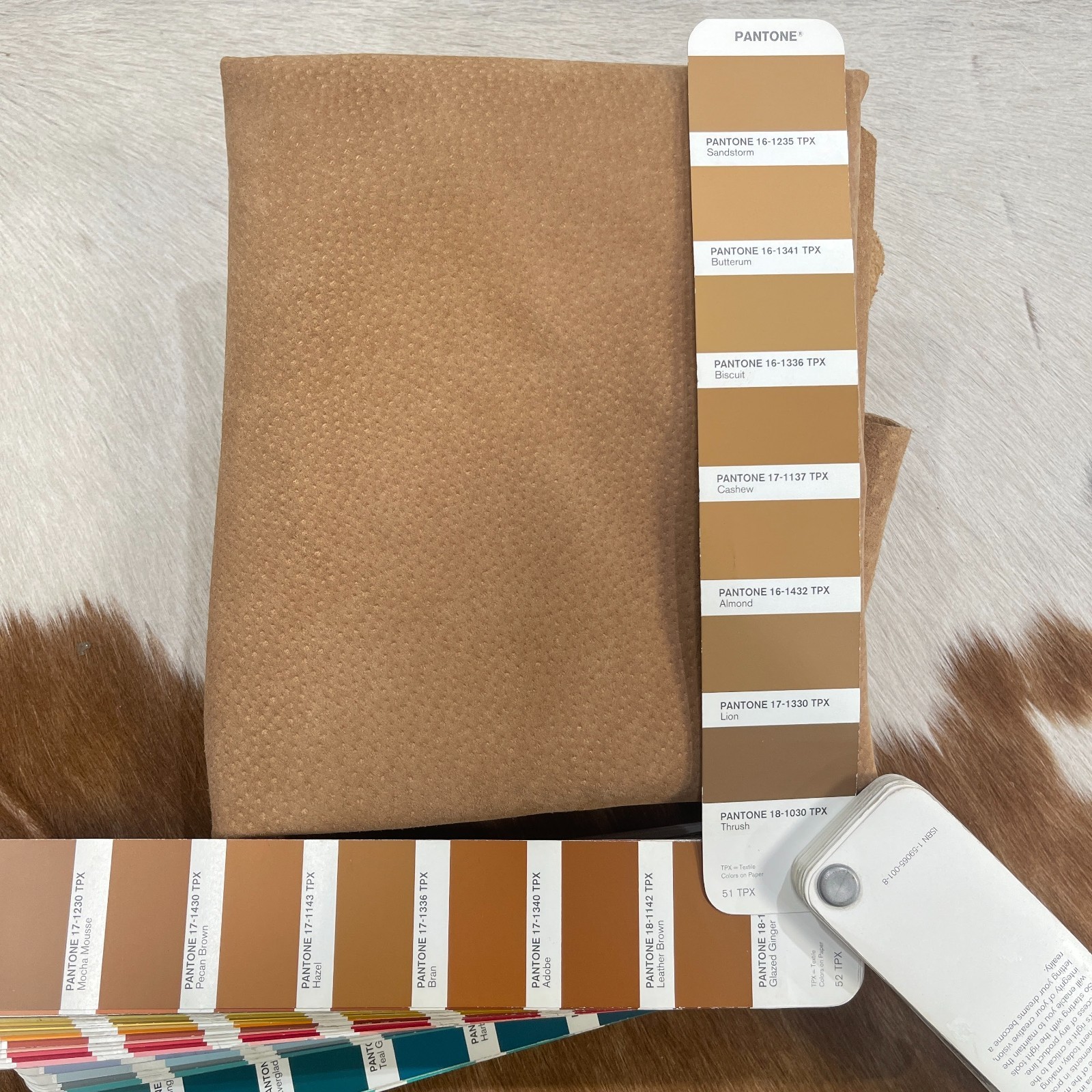 Avetco Beige or Tan Pig Split Suede Leather Hide 0.6-0.8mm | 2oz | 8–10 SF