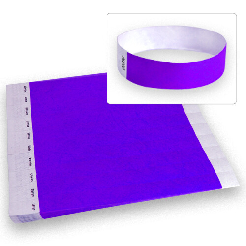 25,000 Count Wristbands, Pick Your Color, Tyvek Material, Security Bracelets