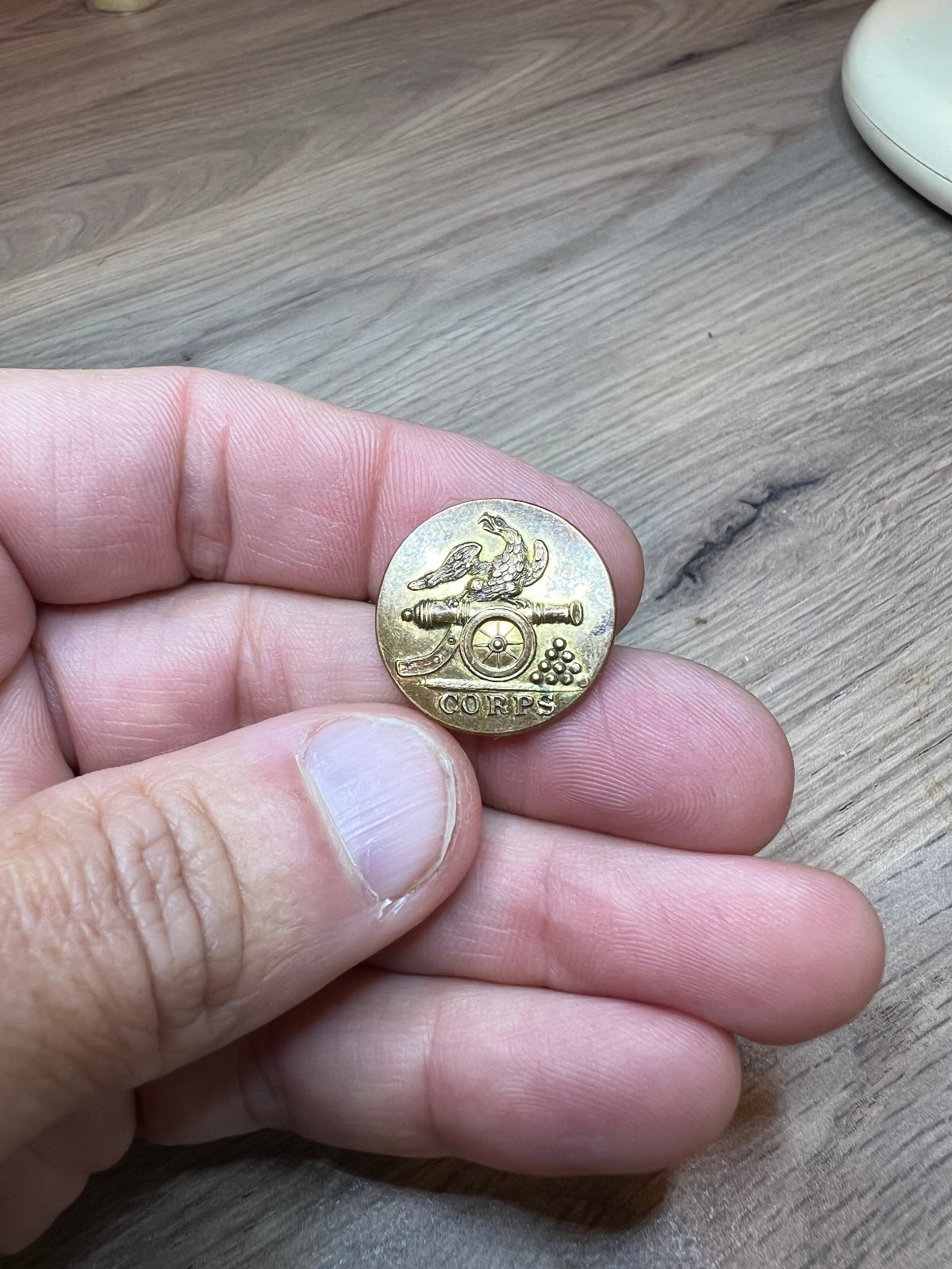 Pre Civil War, c.1830's, Artillery Militia Coat Button AM209 B.1. in Tice