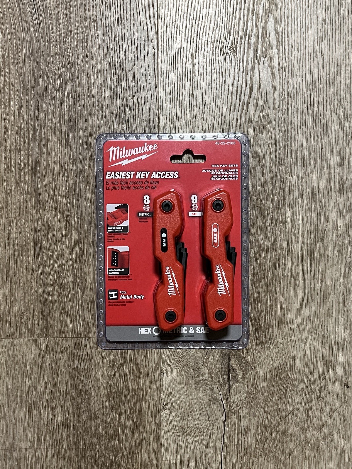 NEW - Milwaukee 17-Key Folding Hex Key Sets - SAE/Metric 48-22-2183 SHIPS ASAP