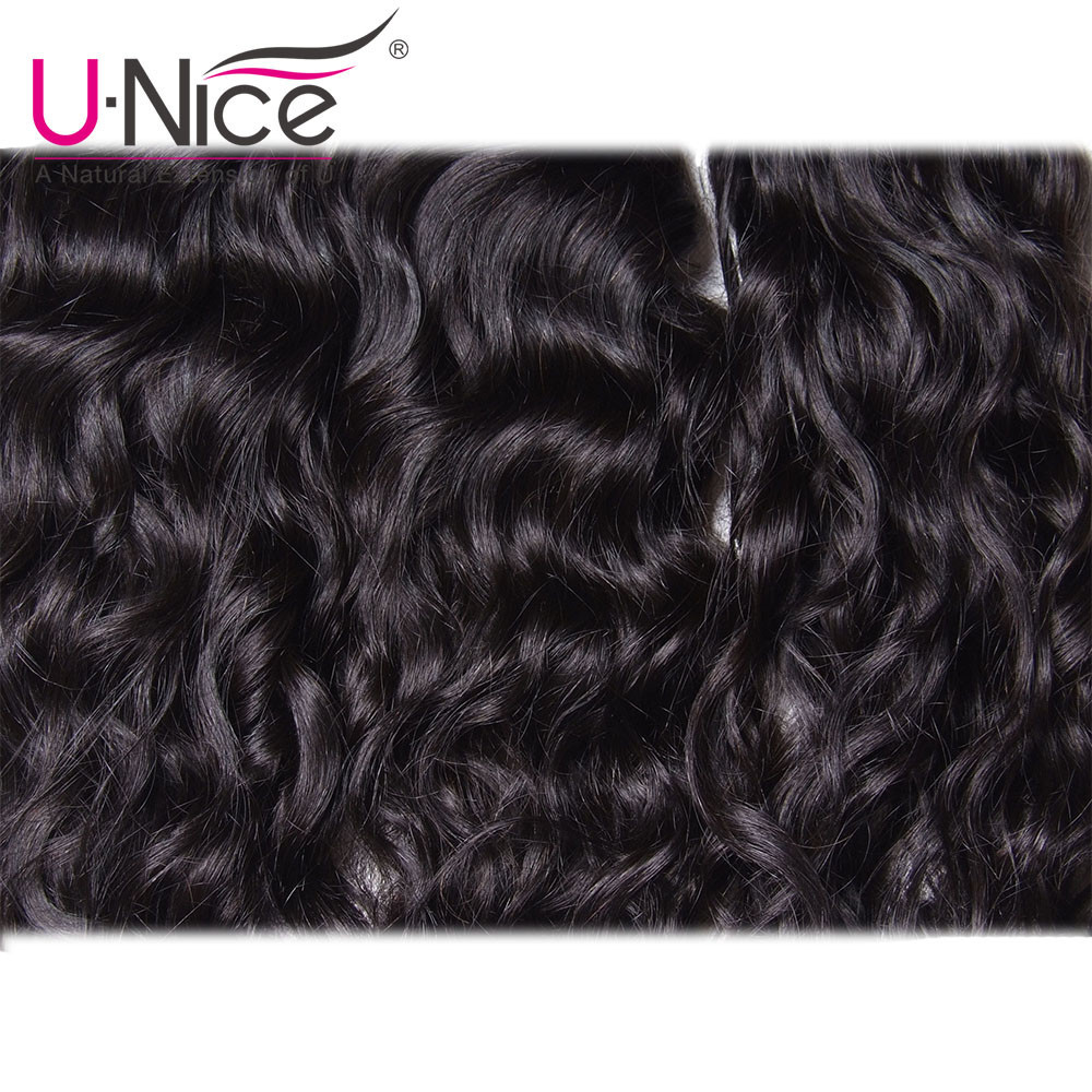 UNice Hair Indian Natural Wave 100% Human Hair Extensions 1-3 Bundles Hair Wefts