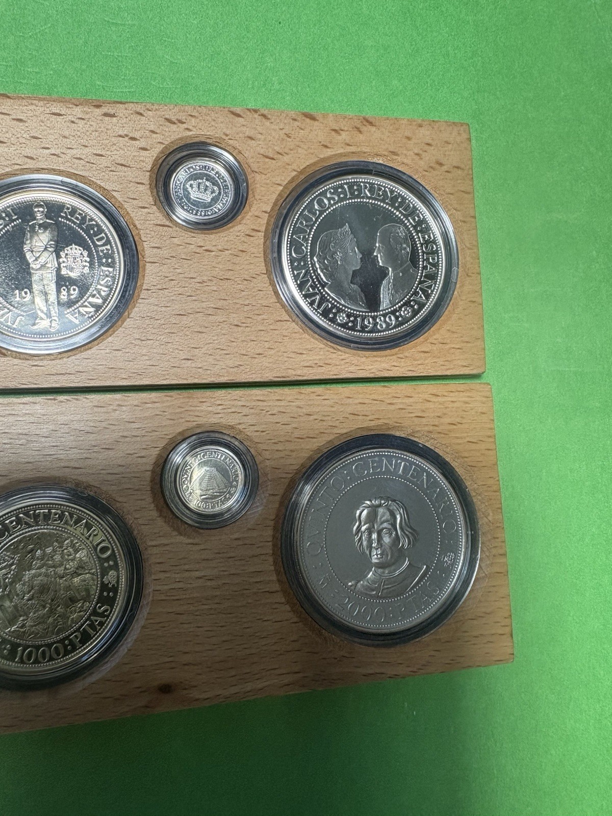 L@@K SPAIN PUERTO RICO 5 COINS SET 500th DISCOVERY 100-2000 PESETAS LIMIT EDIT