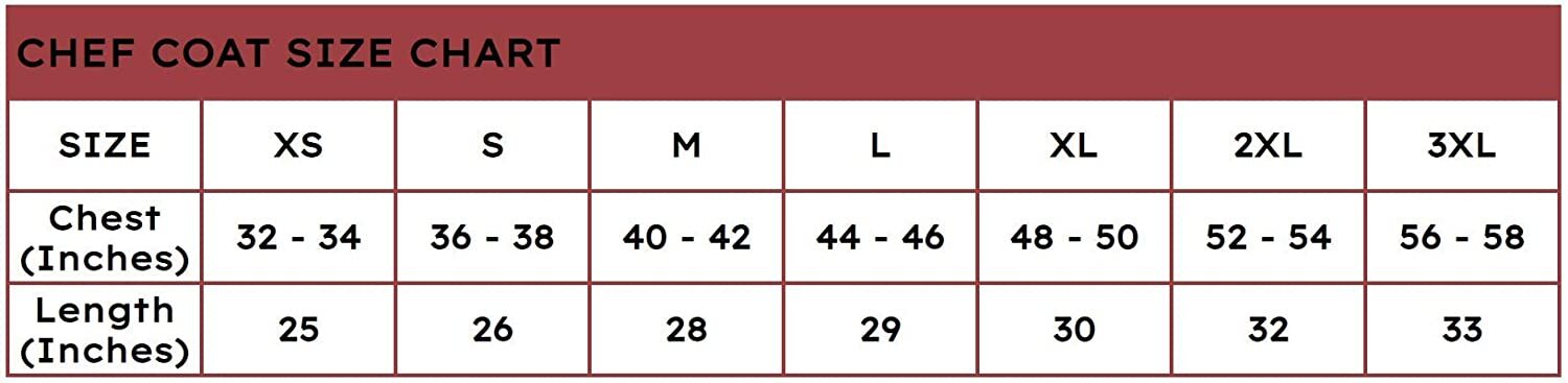 ChefsCloset NIP Long Sleeve Classic 10 Button Chef Coat