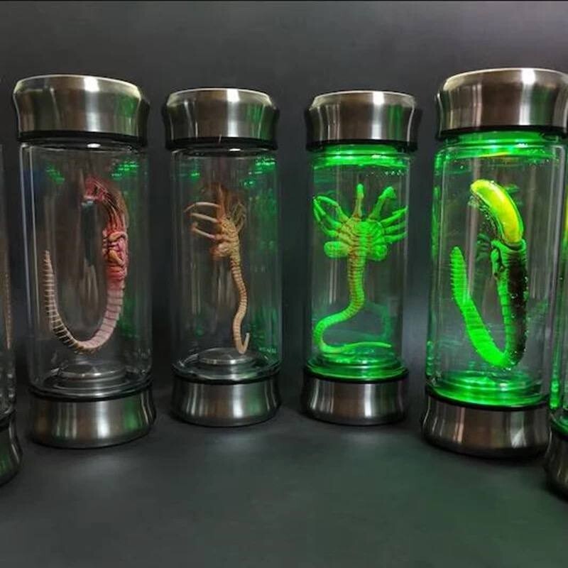 USA Alien Jar Xenomorph Specimen Facehugger Embryo Glass Jar Movie Prop Replica