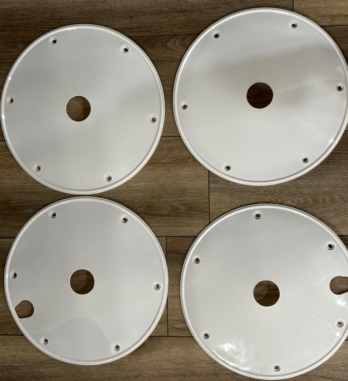 BMX SET OF 4 BICYCLE WHEEL COVERS WHITE NOS