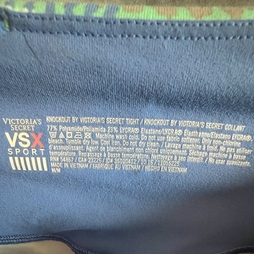 Victoria's Secret Sport Knockout Leggings Medium Multicolor Stripe High Rise