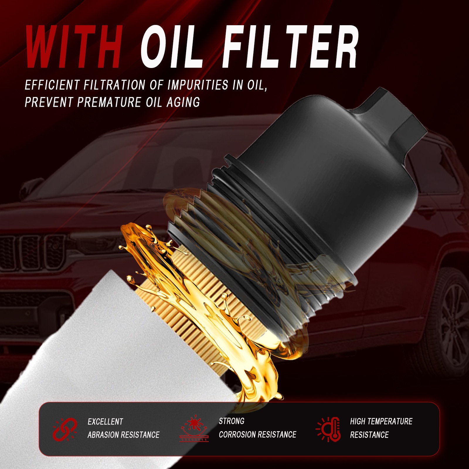 Engine Oil Cooler Filter Housing Assembly For Dodge Jeep Chrysler 2011-2022 3.6L