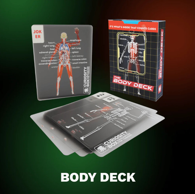 The Curiosity Box The Body Deck Human Anatomy & The EDC Multifool Card