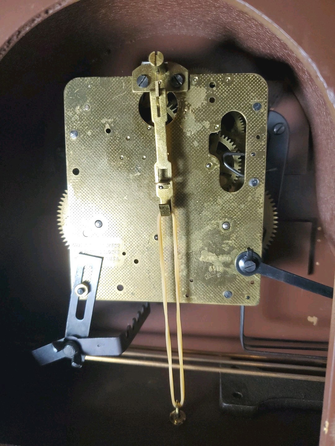 Seth Thomas Lynton 2W 8 Day Mantel Clock Triple Hammer Strike A‑208 Series