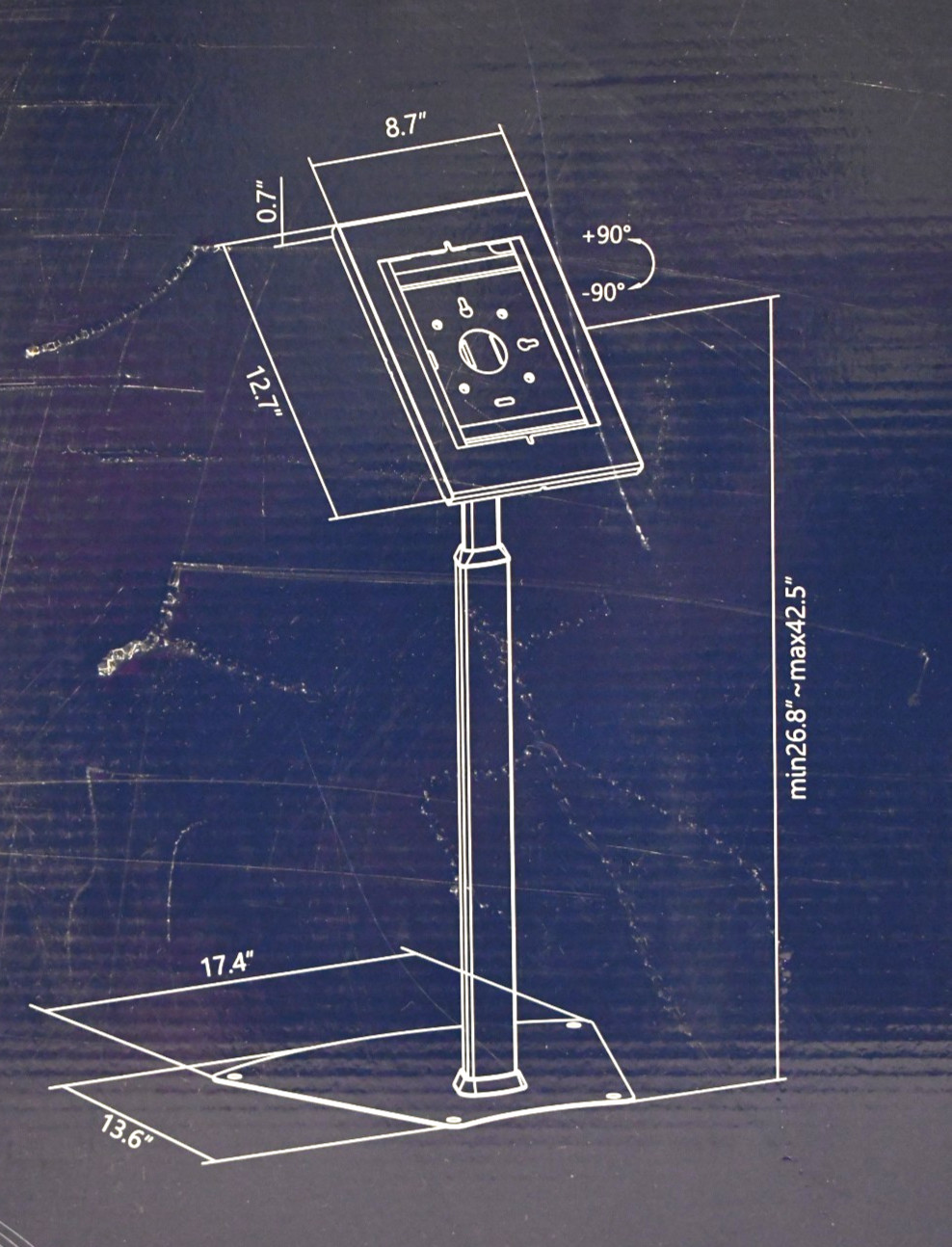 NIB Mount-IT! Anti-Theft Tablet Kiosk Floor Stand Compatible w/ iPad