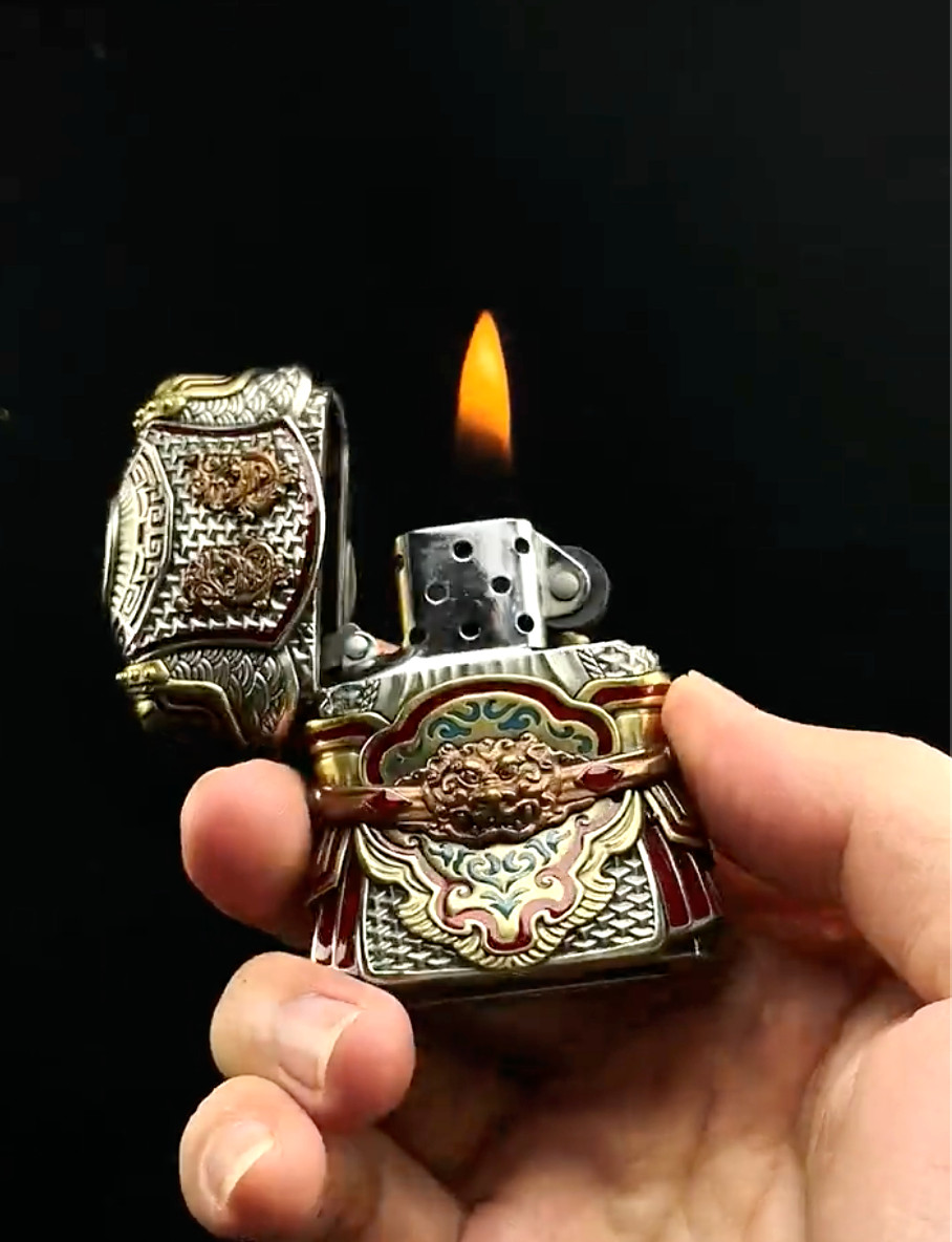 Zippo Collectable Samurai Warrior Limited Edition Table Lighter Set, New In Box