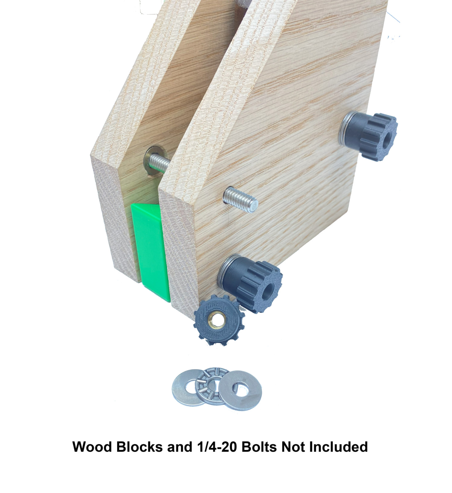 Stanley Plane Tote Drilling Jig Angle Blocks with Knobs and Thrust Bearings