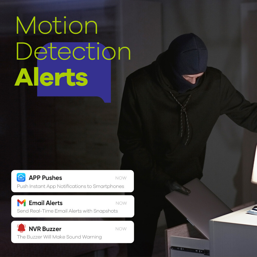 SANNCE 4K 8CH NVR 3MP POE Security Camera System Two Way Audio Human Detection