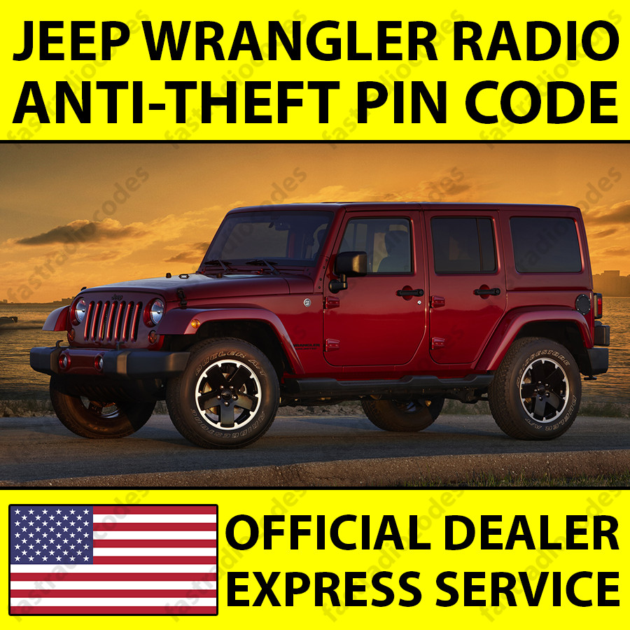✅JEEP WRANGLER CAR RADIO ANTI-THEFT UNLOCKING PIN CODE FAST & RELIABLE SERVICE✅