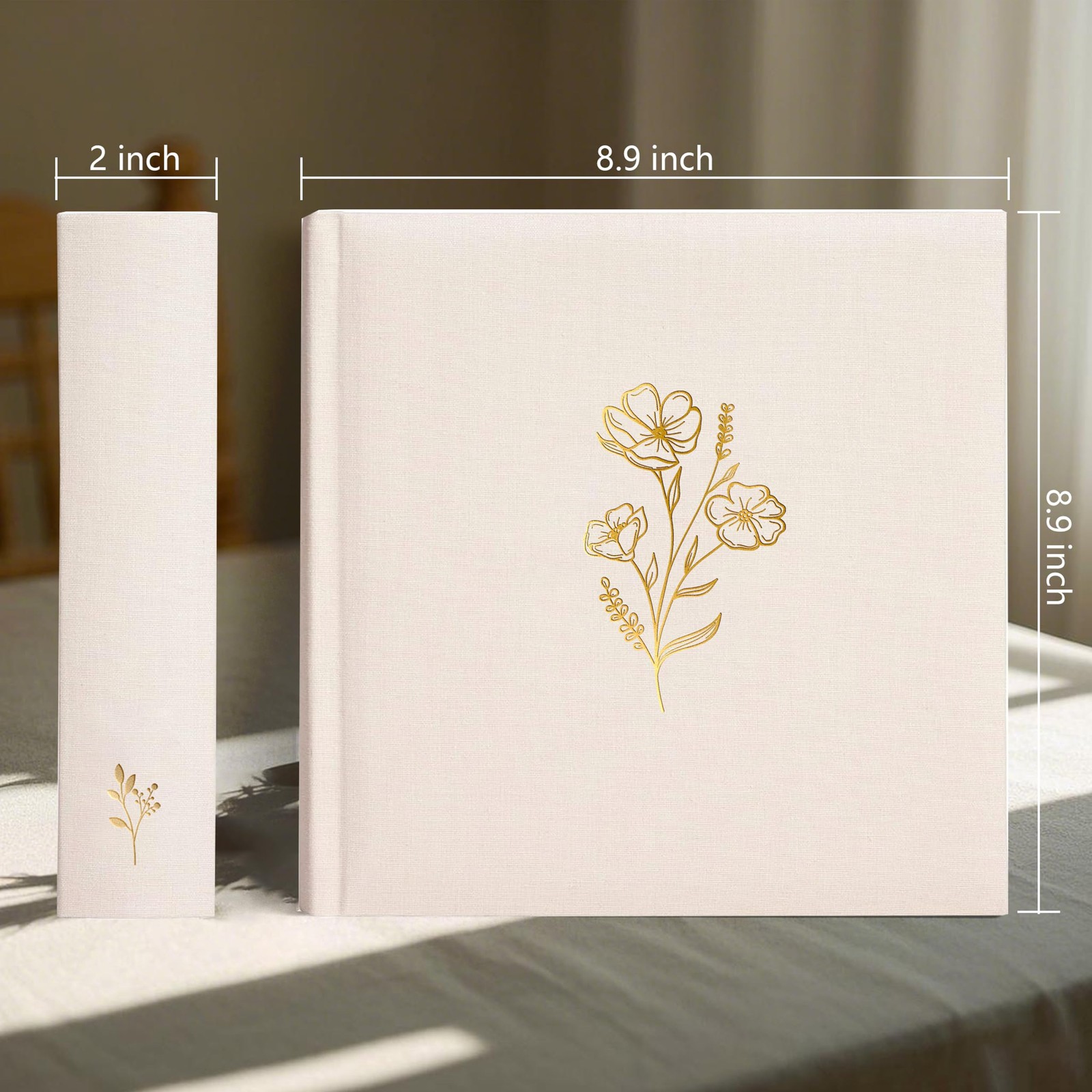 Holoary Photo Album 4x6 200 Photos, Linen Fabric Cover Picture Album