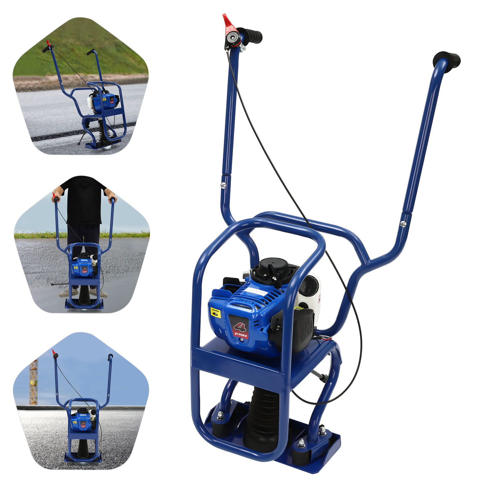 NEW! Gas Power Concrete 4-Stroke Surface Vibratory Leveling Screed Tamper