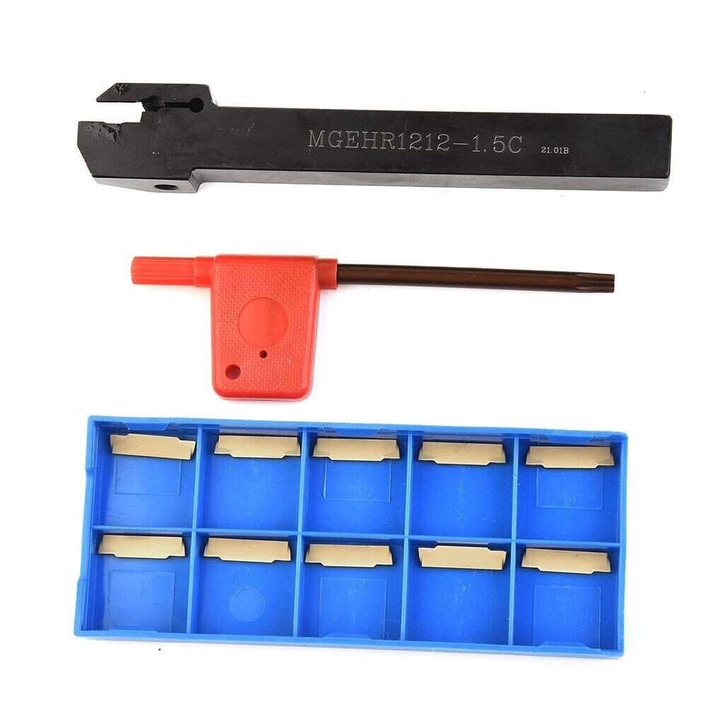 MGEHR1212-1.5 Lathe Grooving Tool Holders Cut-Off 12x12x100mm +10 MGMN150 insert