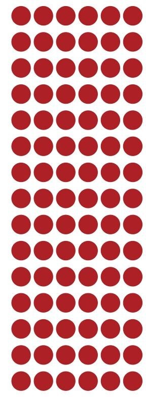 1/2" Red Dots Round Vinyl Color Coded Inventory Label Stickers Half Inch Dot