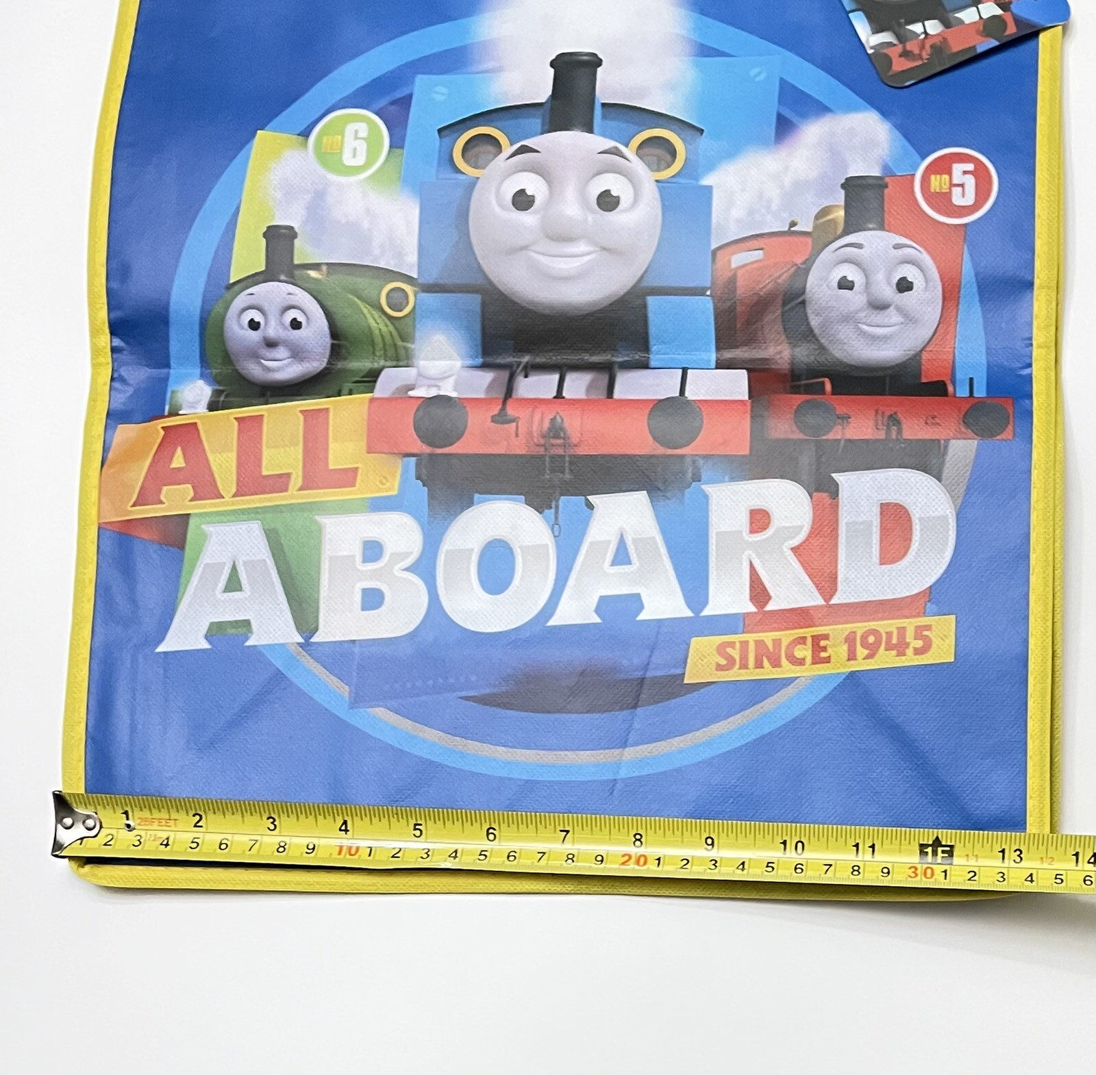 Thomas the Train “All Aboard Since 1945” Party Thin Vinyl Tote Bag Lot of 4 New