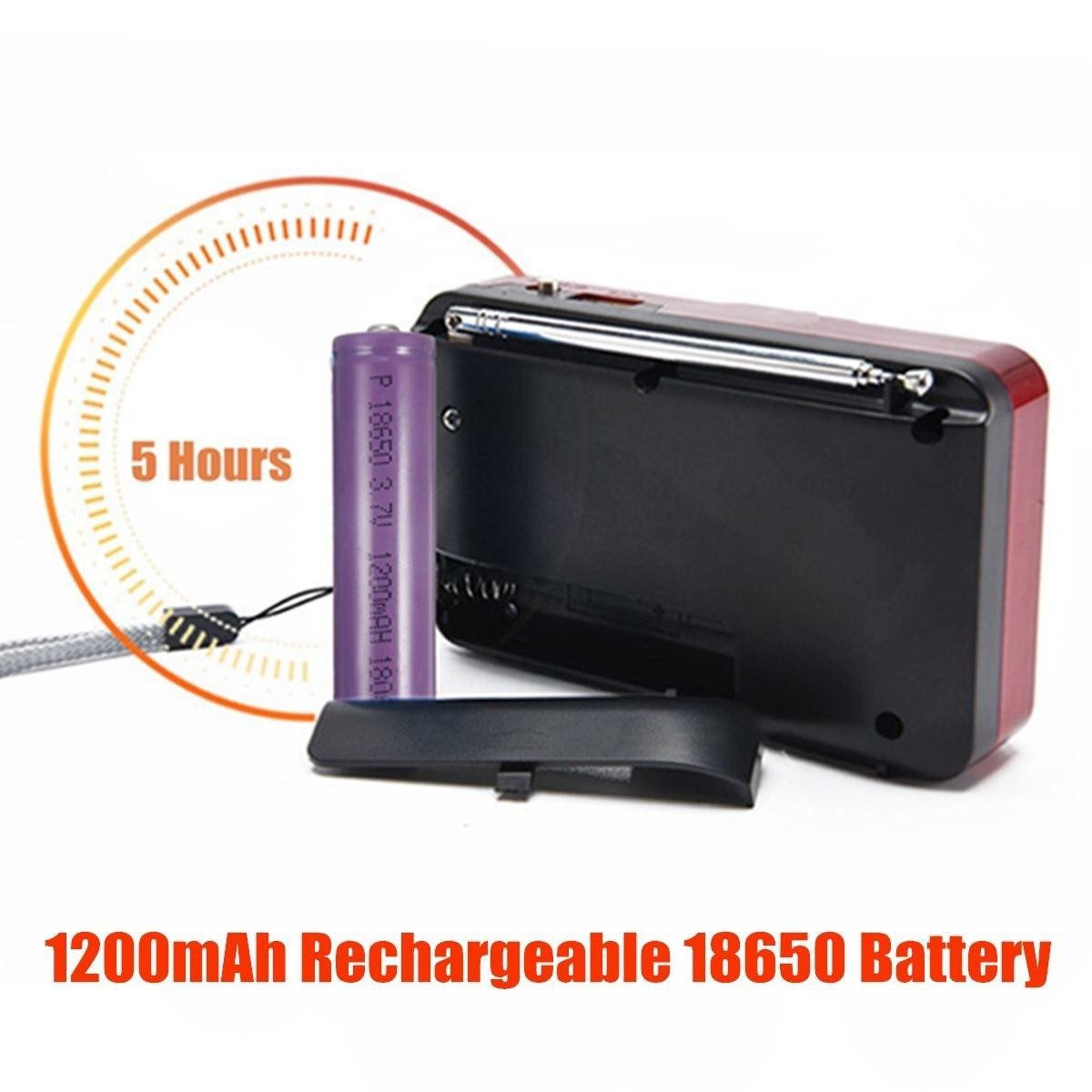 2 Size Mini Portable Radio Handheld Rechargeable Digital Fm USB Tf Mp3