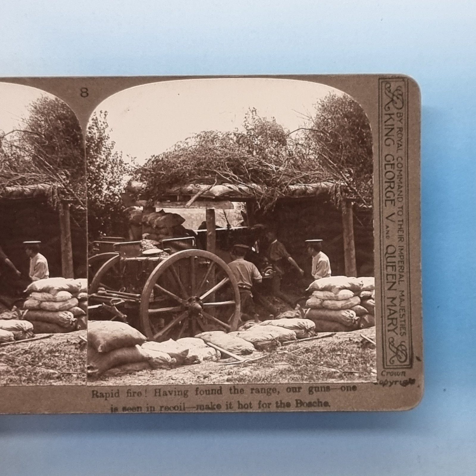 WW1 Military Stereoview 3D C1916 Real Photo 19th Royal Field Artillery Cannon