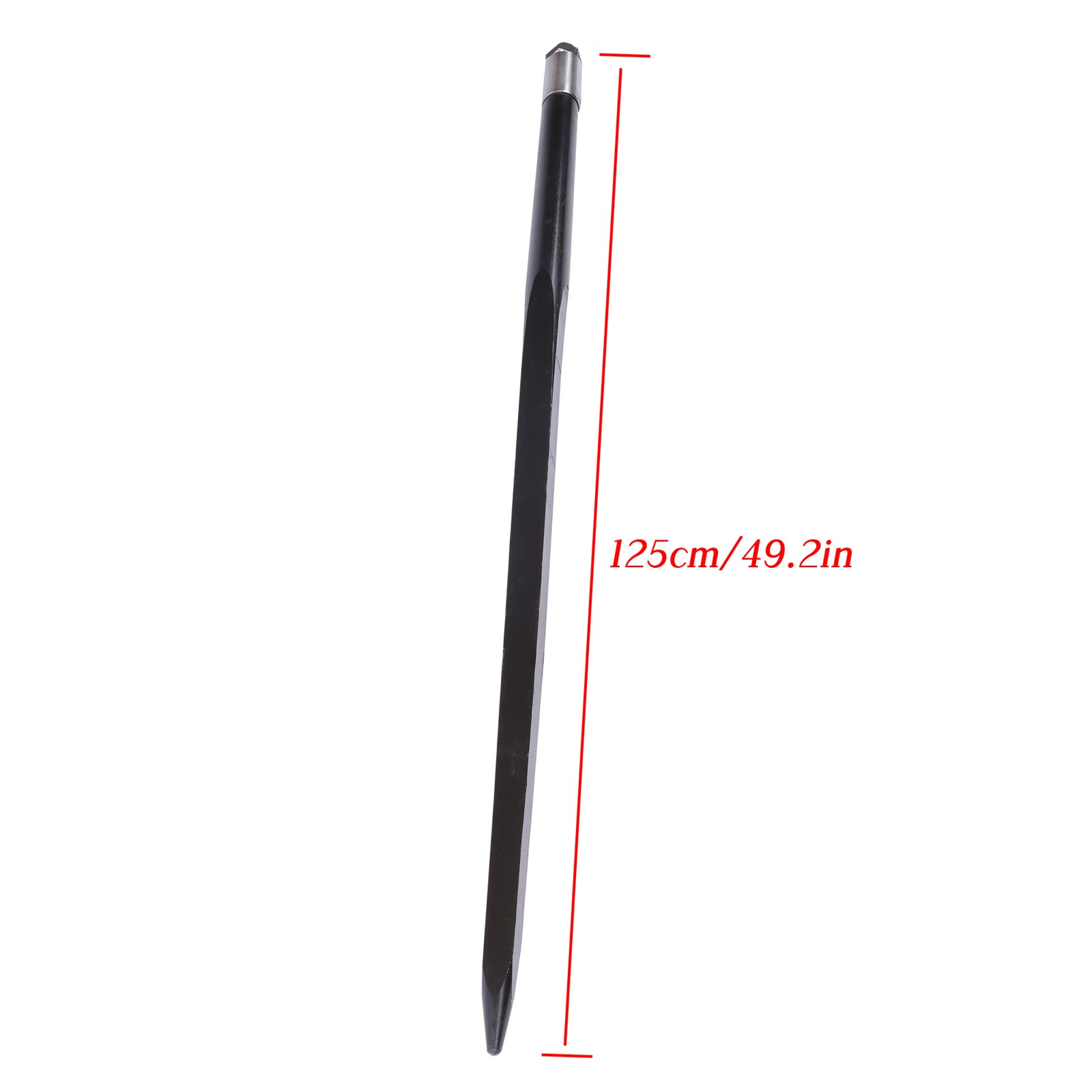 49in Hay Spike Bale Spear Fork for Tractor, Black, 2-Pack