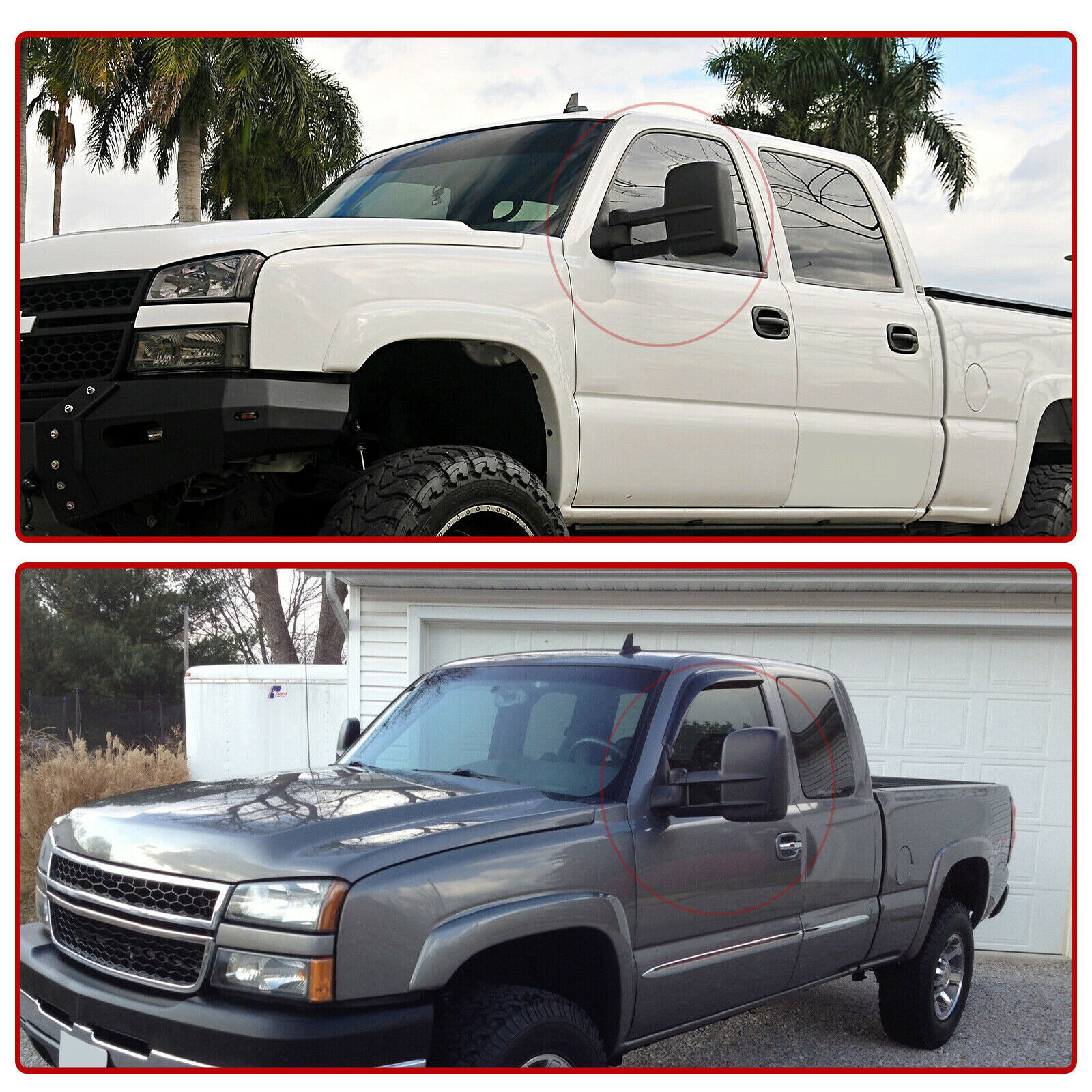 Power Heated Tow Mirrors for 2003-2006 Chevy Silverado Sierra 1500 2500HD 3500HD