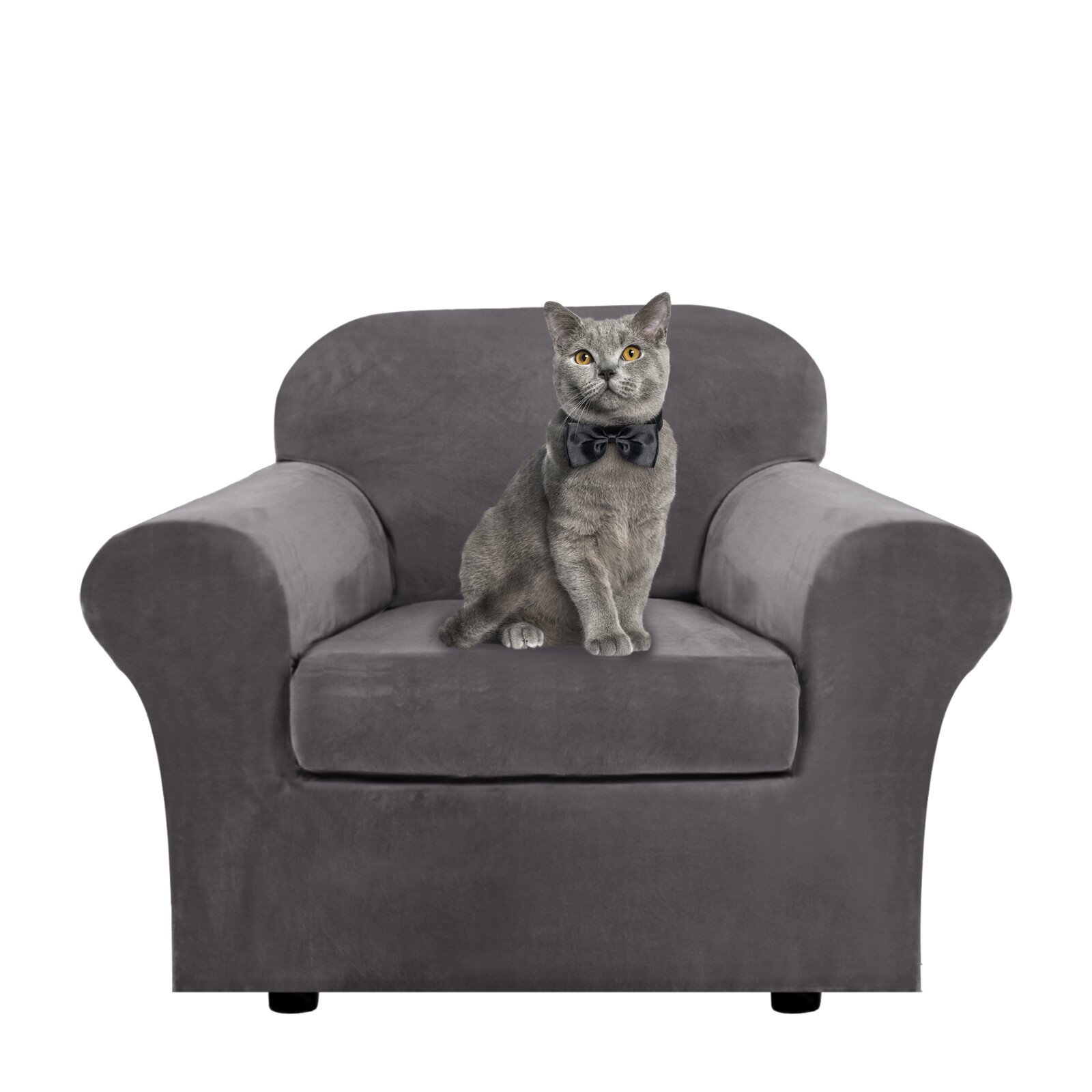 Velvet Stretch Couch Cover Sofa Covers for 1/2/3 Cushion Couch Sofa Slipcovers